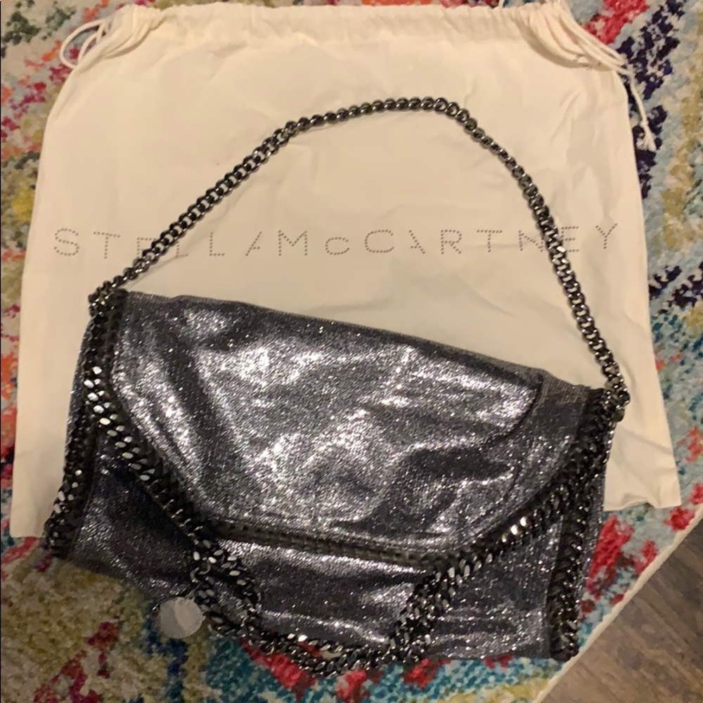 Stella McCartney Falabella fold over metallic bag